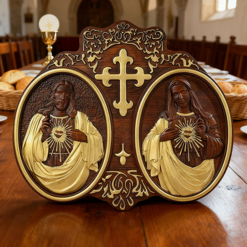 Sacred Hearts plaque full view